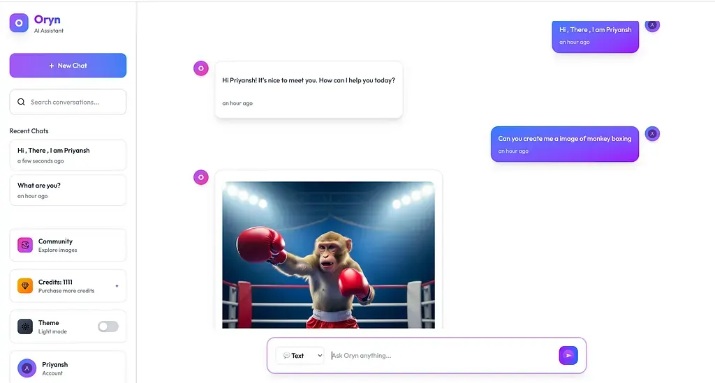 Cover image for Building Oryn: A Full-Stack AI Chatbot with React, Node.js, and OpenAI